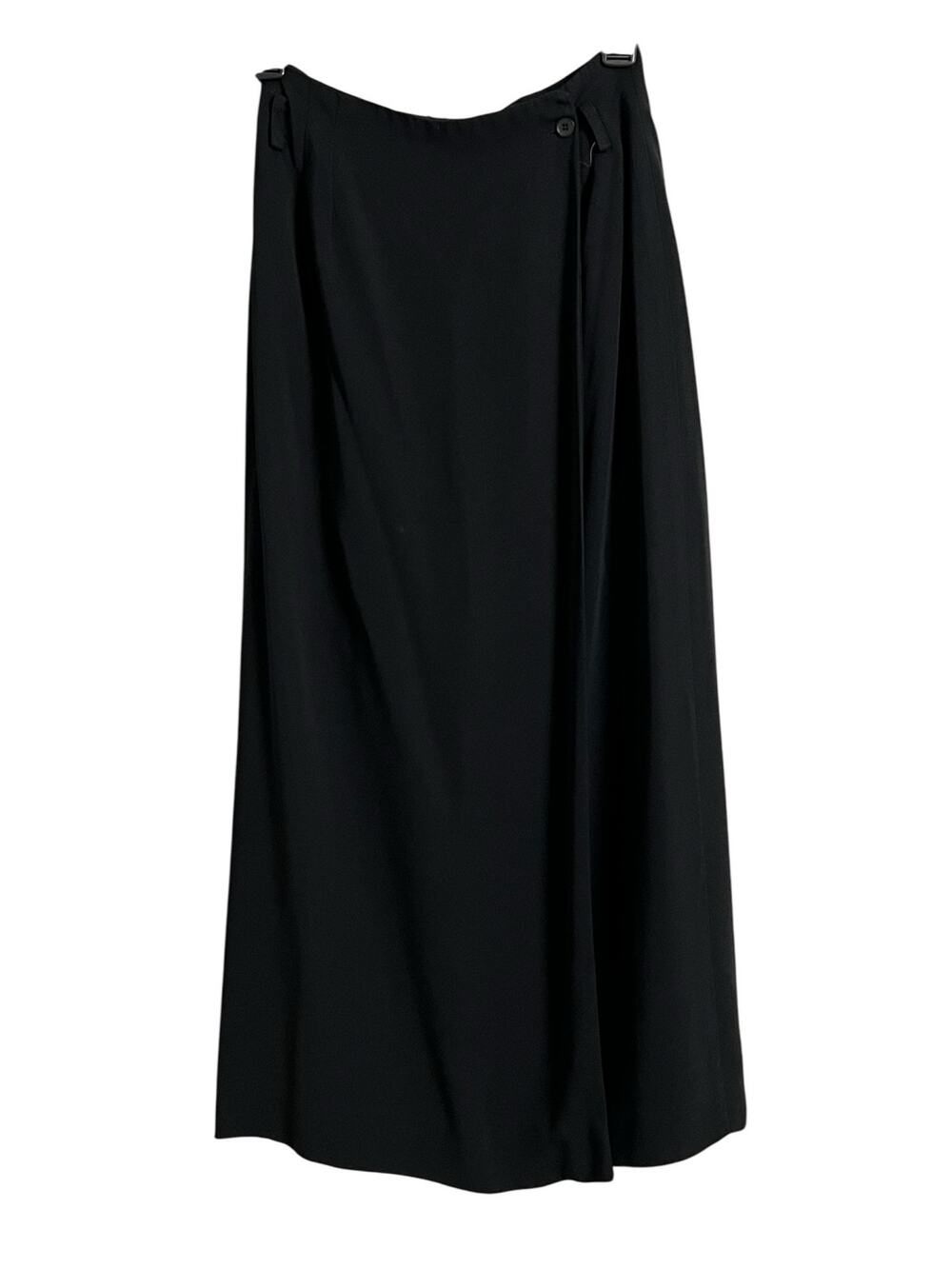 Rena Rowan Black Crepe Pencil Skirt Dark Academia 6P Vamp Classic Siren